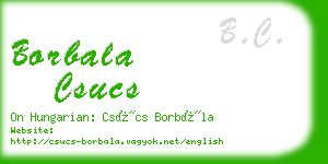 borbala csucs business card